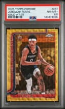 Jeremiah Fears #257 Rookie Card 2025-26 Topps Chrome Basketball Base Card Variations