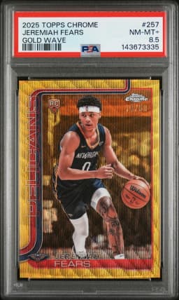 Jeremiah Fears #257 Rookie Card 2025-26 Topps Chrome Basketball Base Card Variations