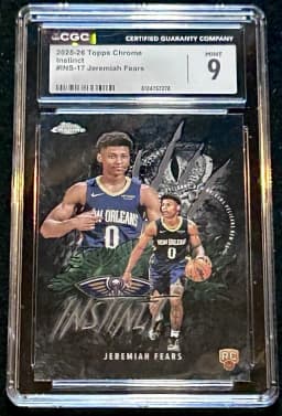Jeremiah Fears #INS-17 Rookie Card 2025-26 Topps Chrome Basketball Instinct