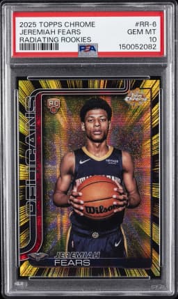Jeremiah Fears #RR-6 Rookie Card 2025-26 Topps Chrome Basketball Radiating Rookies
