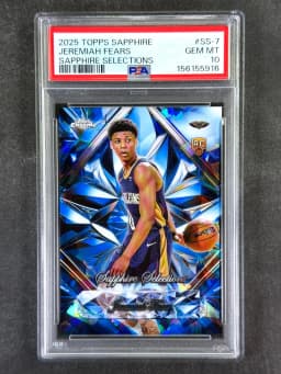 Jeremiah Fears #SS-7 Rookie Card 2025-26 Topps Chrome Basketball Sapphire Selections