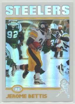 Jerome Bettis / Kaleb Johnson #DA-FB 2025 Topps Chrome Football Dual Autographs
