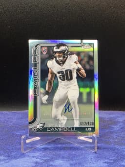 Jihaad Campbell #RA-JC Rookie Card 2025 Topps Chrome Football Rookies Autograph Variation