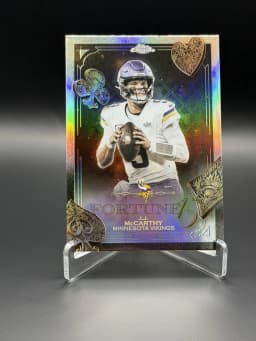 J.J. McCarthy #F15-18 2025 Topps Chrome Football Fortune 15