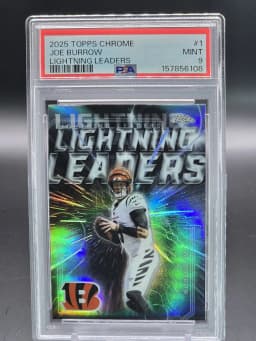 Joe Burrow #LL-1 2025 Topps Chrome Football Lightning Leaders