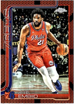 Joel Embiid #149 2025-26 Topps Chrome Basketball Refractor