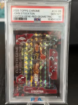 John Stockton #CG-26 2025-26 Topps Chrome Basketball Clutch Gene