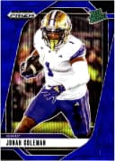 Jonah Coleman #169 2025 Panini Prizm Draft Picks Prizms Blue Wave