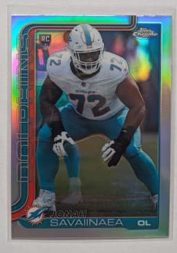 Jonah Savaiinaea #380 Rookie Card 2025 Topps Chrome Football