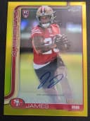 Jordan James #RA-JJ Rookie Card 2025 Topps Chrome Football Rookies Autograph Variation