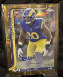 Josaiah Stewart #RRA-JST Rookie Card 2025 Topps Chrome Football Rookie Autographs Variation