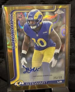 Josaiah Stewart #RRA-JST Rookie Card 2025 Topps Chrome Football Rookie Autographs Variation