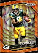 Josh Jacobs #188 2025 Panini Prizm Orange Wave