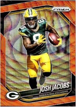 Josh Jacobs #188 2025 Panini Prizm Orange Wave