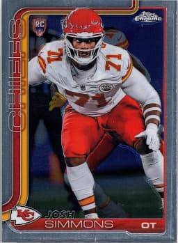 Josh Simmons #304 Rookie Card 2025 Topps Chrome Football