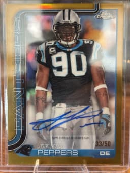 Julius Peppers #CLA-JP 2025 Topps Chrome Football Chrome Legends Autographs