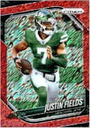 Justin Fields #218 2025 Panini Prizm Red Shimmer