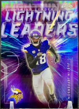 Justin Jefferson #LL-12 2025 Topps Chrome Football Lightning Leaders