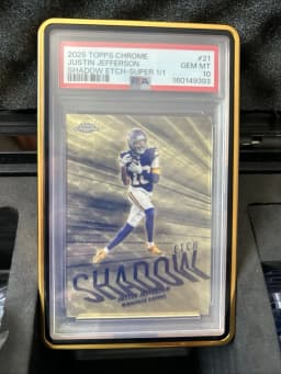 Justin Jefferson #SE-21 2025 Topps Chrome Football Shadow Etch