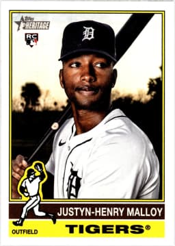 Justyn-Henry Malloy #305 Rookie Card 2025 Topps Heritage