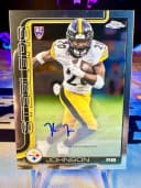 Kaleb Johnson #RA-KJ Rookie Card 2025 Topps Chrome Football Rookies Autograph Variation