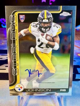 Kaleb Johnson #RA-KJ Rookie Card 2025 Topps Chrome Football Rookies Autograph Variation