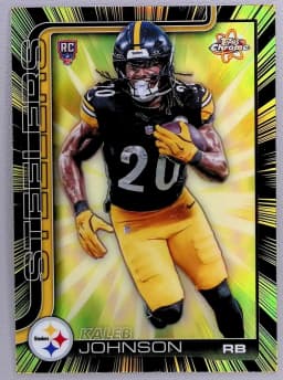 Kaleb Johnson #RR-14 Rookie Card 2025 Topps Chrome Football Chrome Radiating Rookies