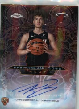Kasparas Jakučionis #CHR-KAJ Rookie Card 2025-26 Topps Chrome Basketball Chromographs Rookie