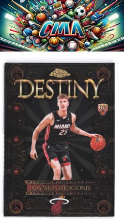 Kasparas Jakučionis #D-17 Rookie Card 2025-26 Topps Chrome Basketball Destiny