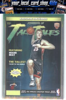 Kasparas Jakučionis #TT-24 Rookie Card 2025-26 Topps Chrome Basketball Tall Tales