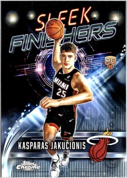 Kasparas Jakučionis #SF-30 Rookie Card 2025-26 Topps Chrome Sleek Finishers