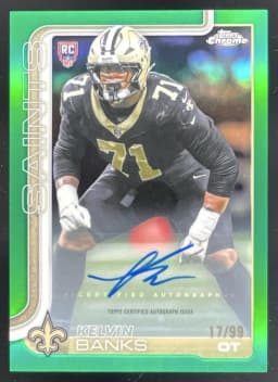 Kelvin Banks Jr. #RA-KB Rookie Card 2025 Topps Chrome Football Rookies Autograph Variation