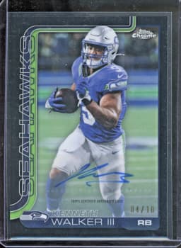 Kenneth Walker III #BA-KW 2025 Topps Chrome Football Base Cards Autograph Variation