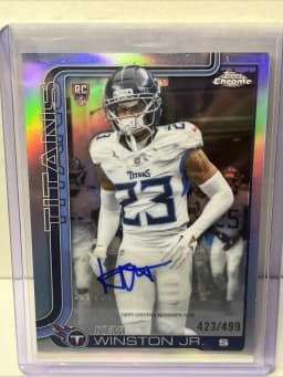 Kevin Winston Jr. #RA-KW Rookie Card 2025 Topps Chrome Football Rookies Autograph Variation