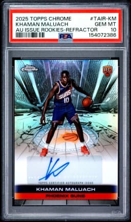 Khaman Maluach #TAIR-KM Rookie Card 2025-26 Topps Chrome Basketball Topps Autograph Issue Rookies