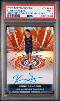 Kobe Sanders #TAIR-KS Rookie Card 2025-26 Topps Chrome Basketball Topps Autograph Issue Rookies