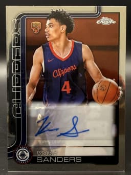 Kobe Sanders #TCAR-KS Rookie Card 2025-26 Topps Chrome Basketball Topps Chrome Autographs Rookies