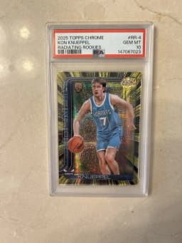 Kon Knueppel #RR-4 Rookie Card 2025-26 Topps Chrome Basketball Radiating Rookies