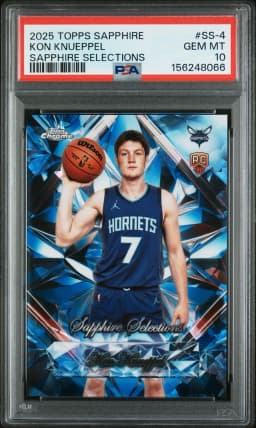 Kon Knueppel #SS-4 Rookie Card 2025-26 Topps Chrome Basketball Sapphire Selections