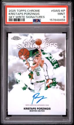 Kristaps Porzingis #SWS-KP 2025-26 Topps Chrome Basketball Sky Write Signatures