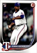 Kumar Rocker #80 Rookie Card 2025 Bowman Bowman Chrome Red Rookie Logo