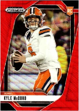 Kyle McCord #116 Rookie Card 2025 Panini Prizm Draft Picks Prizms Ruby Wave