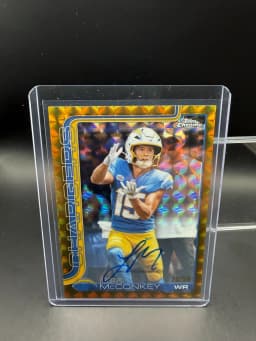 Ladd McConkey #BA-LM 2025 Topps Chrome Football Base Cards Autograph Variation