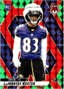 LaJohntay Wester #366 Rookie Card 2025 Panini Mosaic Mosaic Red and Green