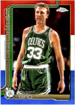 Larry Bird #243 2025-26 Topps Chrome Red White and Blue Refractor
