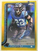 Lathan Ransom #RRA-LRA Rookie Card 2025 Topps Chrome Football Rookie Autographs Variation