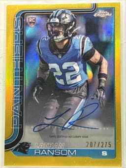 Lathan Ransom #RRA-LRA Rookie Card 2025 Topps Chrome Football Rookie Autographs Variation
