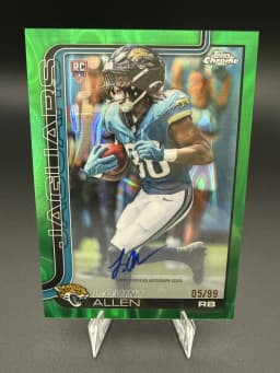 LeQuint Allen #RA-LEA Rookie Card 2025 Topps Chrome Football Rookies Autograph Variation