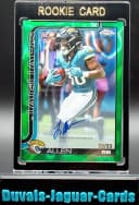 LeQuint Allen #RA-LEA Rookie Card 2025 Topps Chrome Football Rookies Autograph Variation