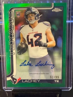 Luke Lachey #RRA-LL Rookie Card 2025 Topps Chrome Football Rookie Autographs Variation